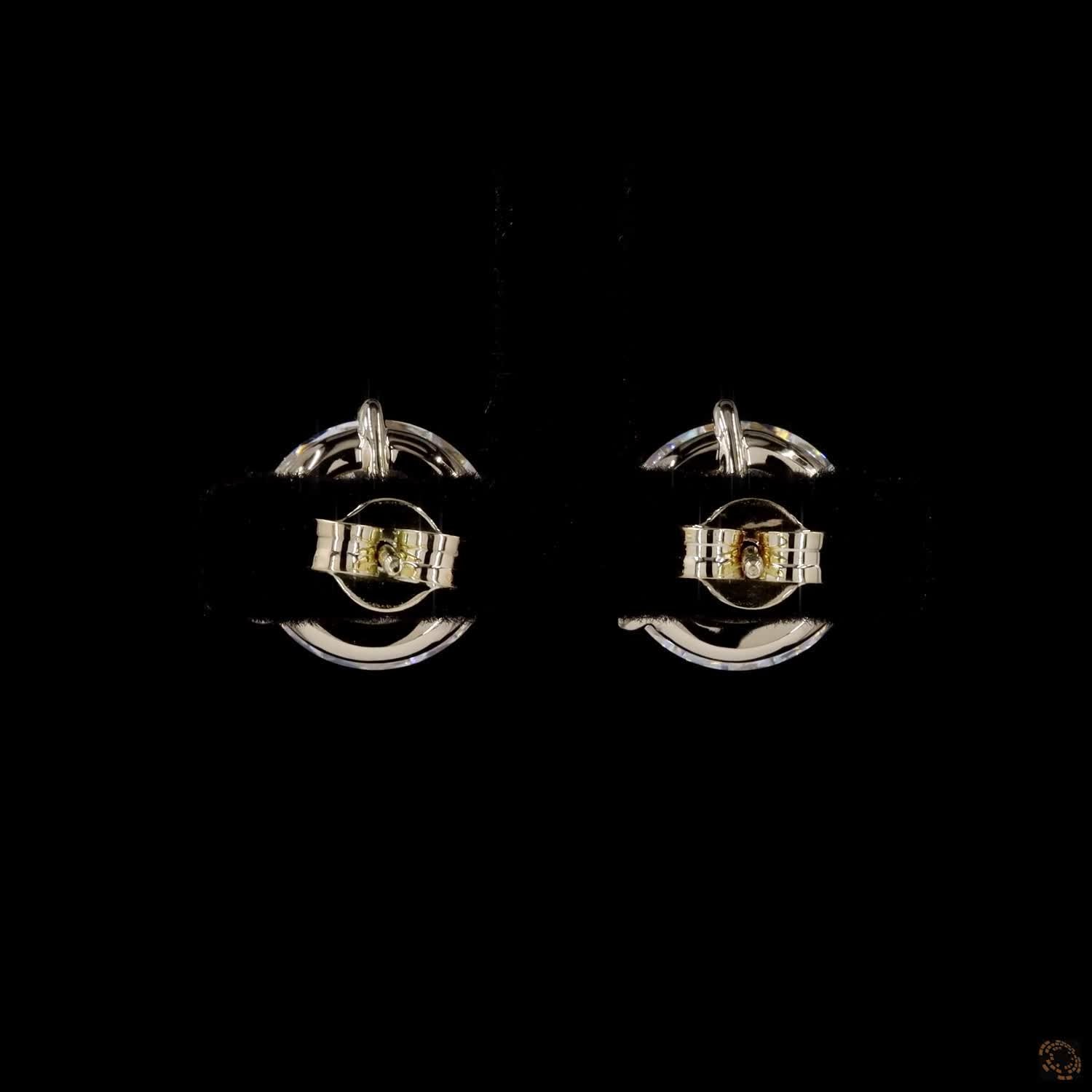 10.16 Ct 3-Prong Martini Setting Round Diamond Stud Earrings