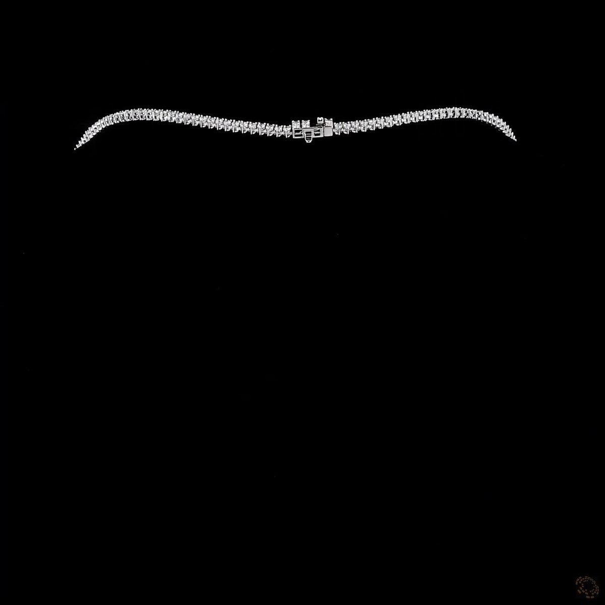 21.45 Ct Graduated Round Diamond Tennis Necklace in White Gold