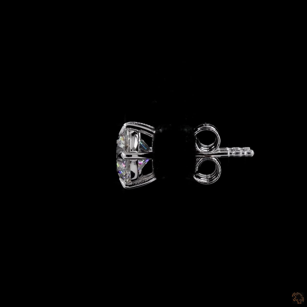 7.15 Ct 14K WHITE GOLD Round Shape Studs Earring