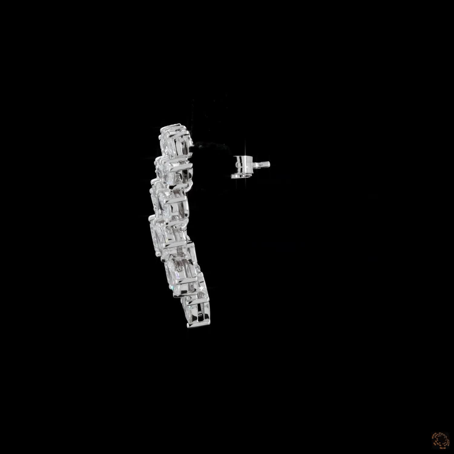 4.38 Ct High-clarity multi-shape diamonds marquise and pear cuts set at dynamic angles for multidirectional sparkle