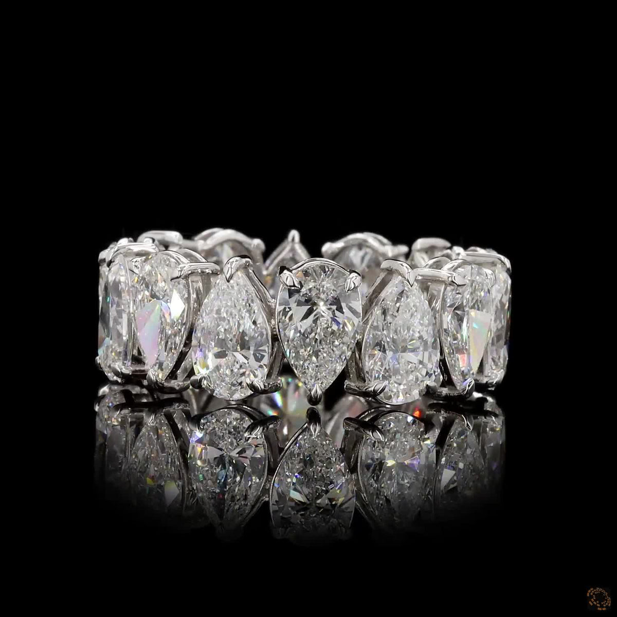 7.83 Ct Pear Shape Luxury Diamond Anniversary Ring Women's Diamond Wedding Band