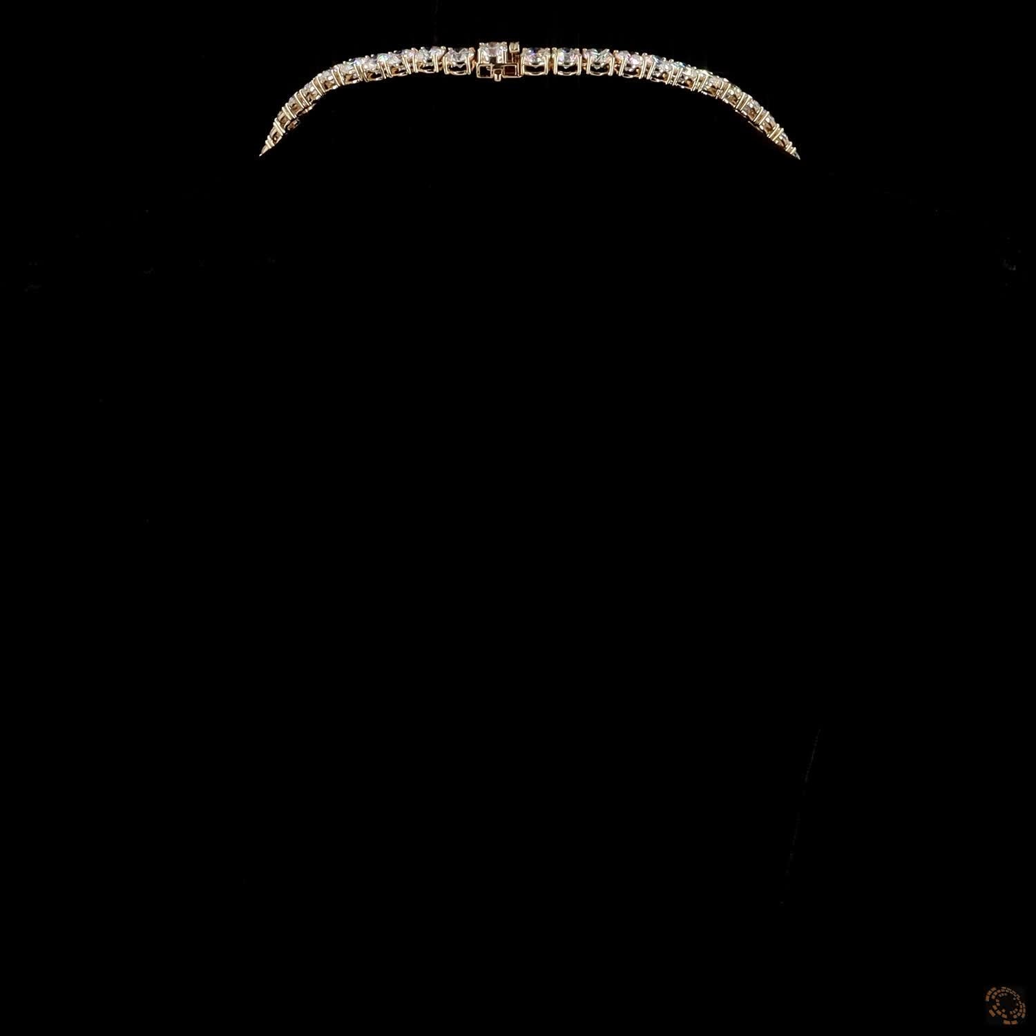 83.40 Ct Round Cut Diamond Tennis Necklace, Classic Diamond Riviera Necklace, Graduated Round Brilliant Diamond Necklace, Luxury Fine Jewelry Gift