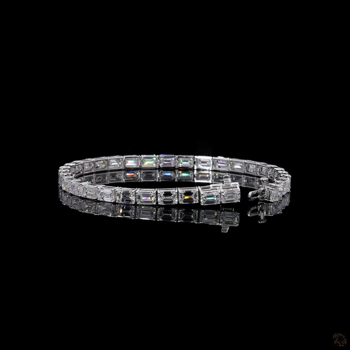 13.78 Ct Luxury Emerald-Cut Tennis Bracelet for Women | Elegant Crystal Bracelet