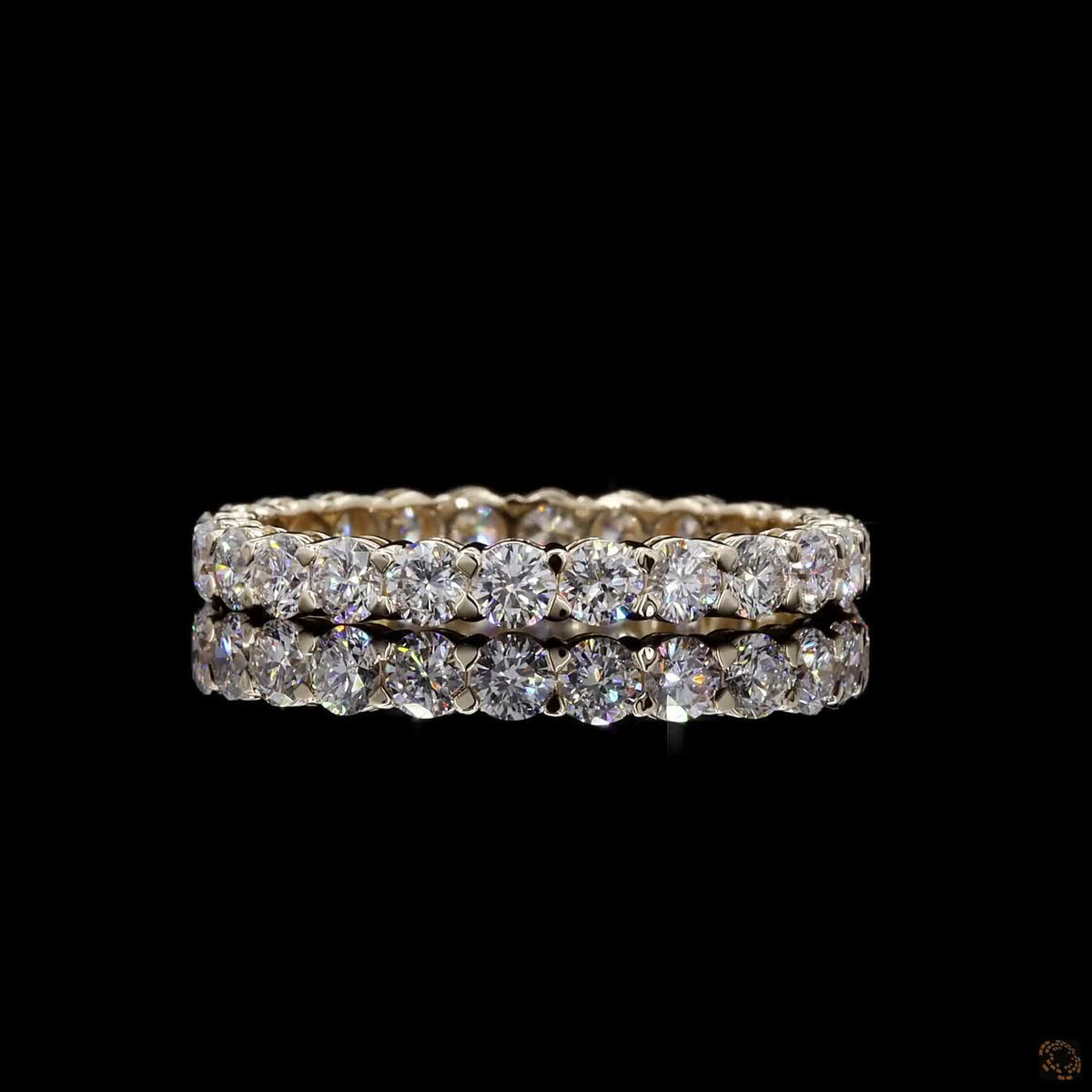 1.56 Ct 14K White Gold Round Brilliant Cut Diamond Eternity Wedding Band | Shared Prong Full Eternity Ring