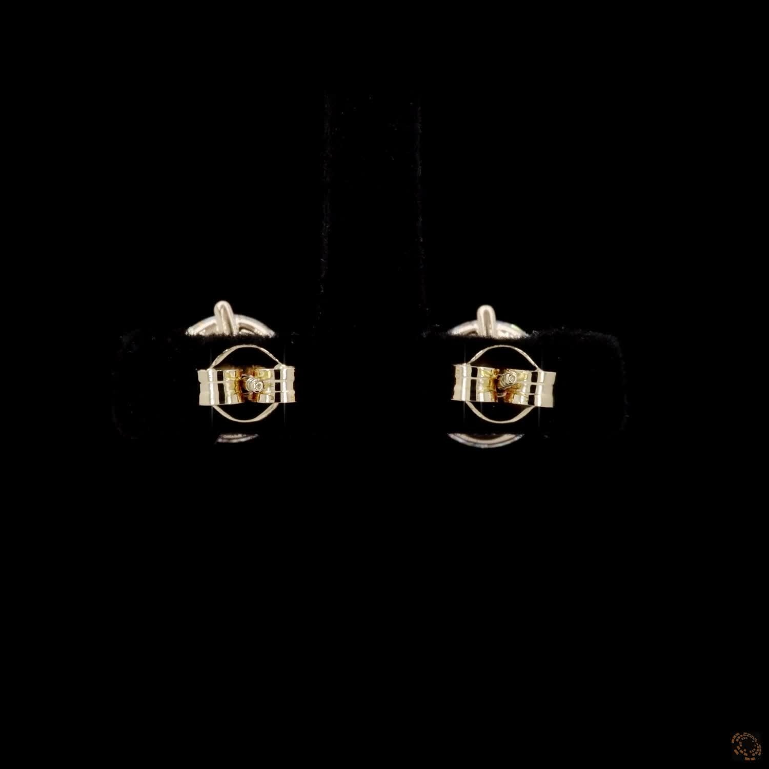 4.2 Ct Three-Prong Round Diamond Stud Earrings in 14K Yellow Gold