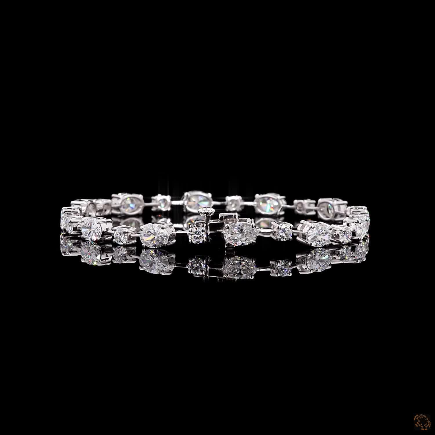 7.80Ct Lab Grown Diamond Tennis Bracelet