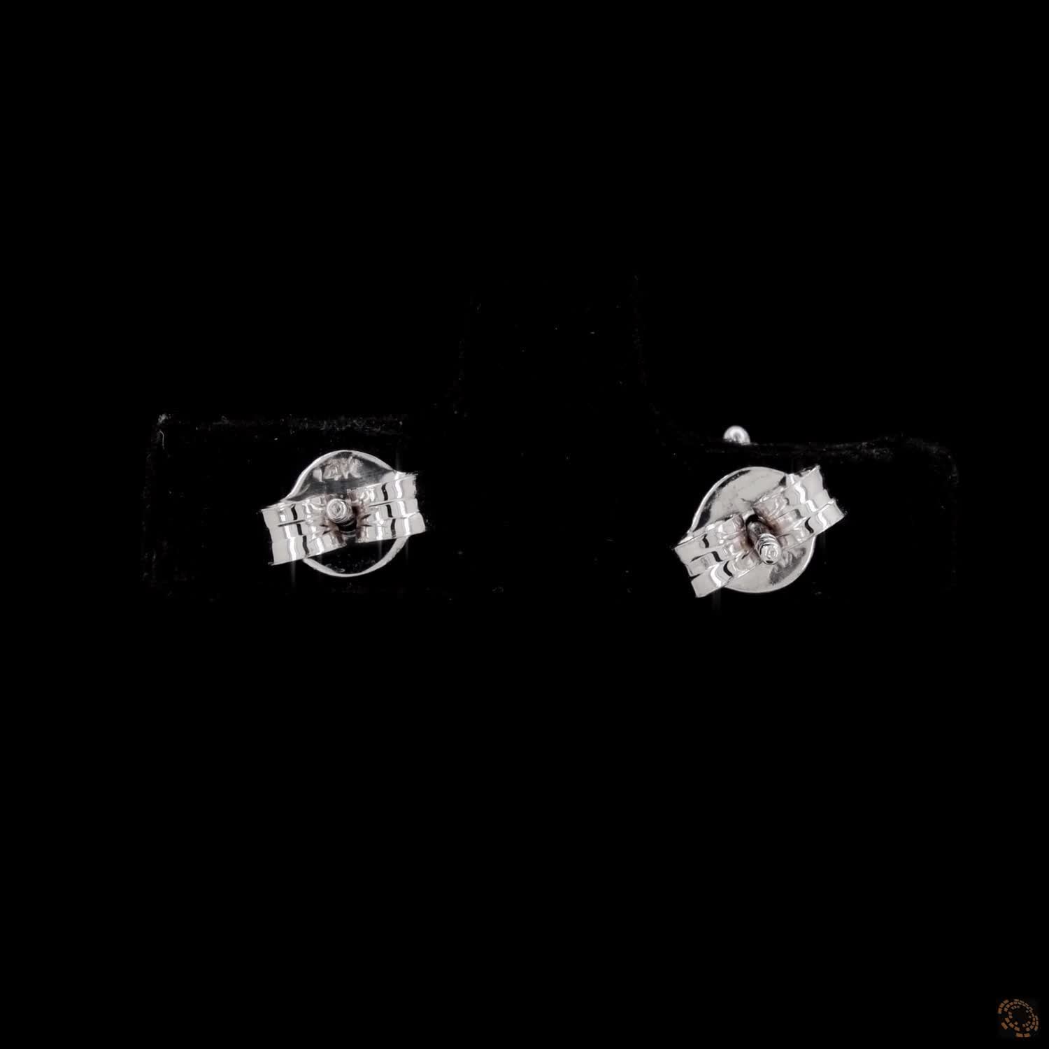 1.45 Ct Classic Round Diamond Martini Setting Stud Earrings in 14K White Gold