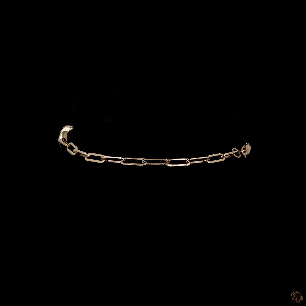 3.02 Ct East-West Marquise Cut Diamond Paperclip Link Bracelet in Yellow Gold