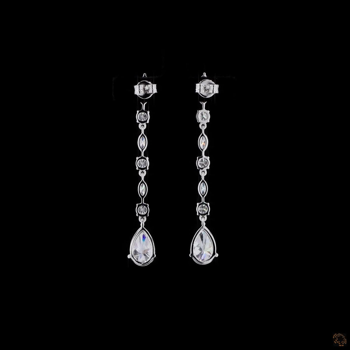 5.66 Ct Multi-Shape Earrings 14K White Gold