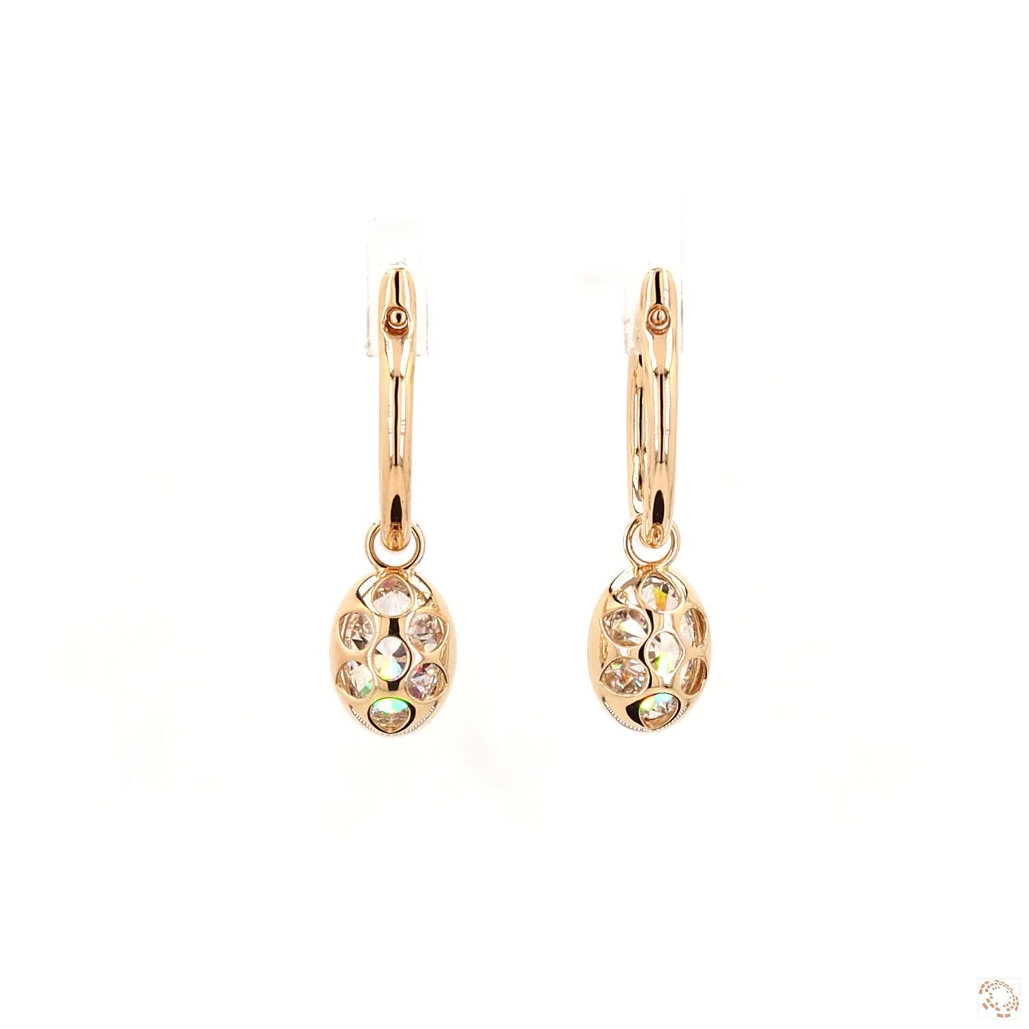 4.11 Ct Elegant two-tone modern luxury combining warm yellow gold hoops with a bright white gold setting designed to seamless accent and enhance the diamond's brilliance