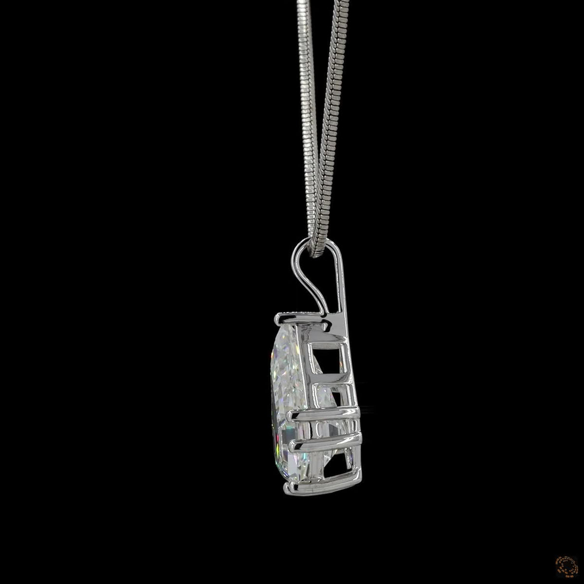 5.06 Ct Shield Cut Lab Grown Diamond Pendant Necklace | Large Shield Shape Solitaire Pendant | Modern Luxury Fine Jewelry