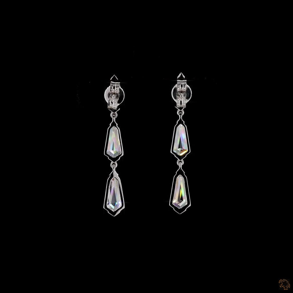 3.97 Ct Diamond Drop Earrings in Platinum with Lab Grown
