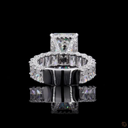 24.41 Ct Emerald Cut Lab Grown Diamond Proposal Ring 
