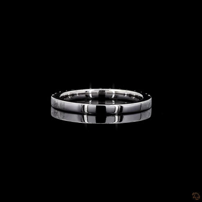 0.37 Ct Wedding Band Ring Round Real Diamond 14k White Gold Plated Silver