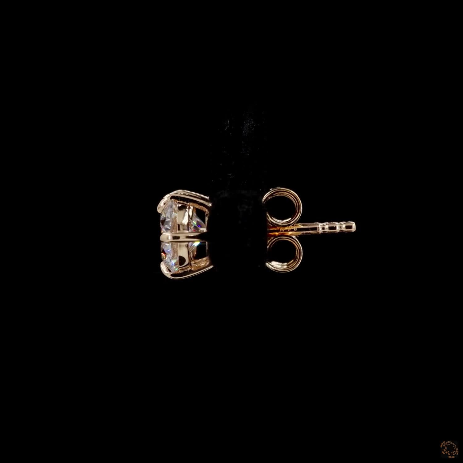 1.43 Ct 14K Yellow GOLD Round Shape Studs Earring