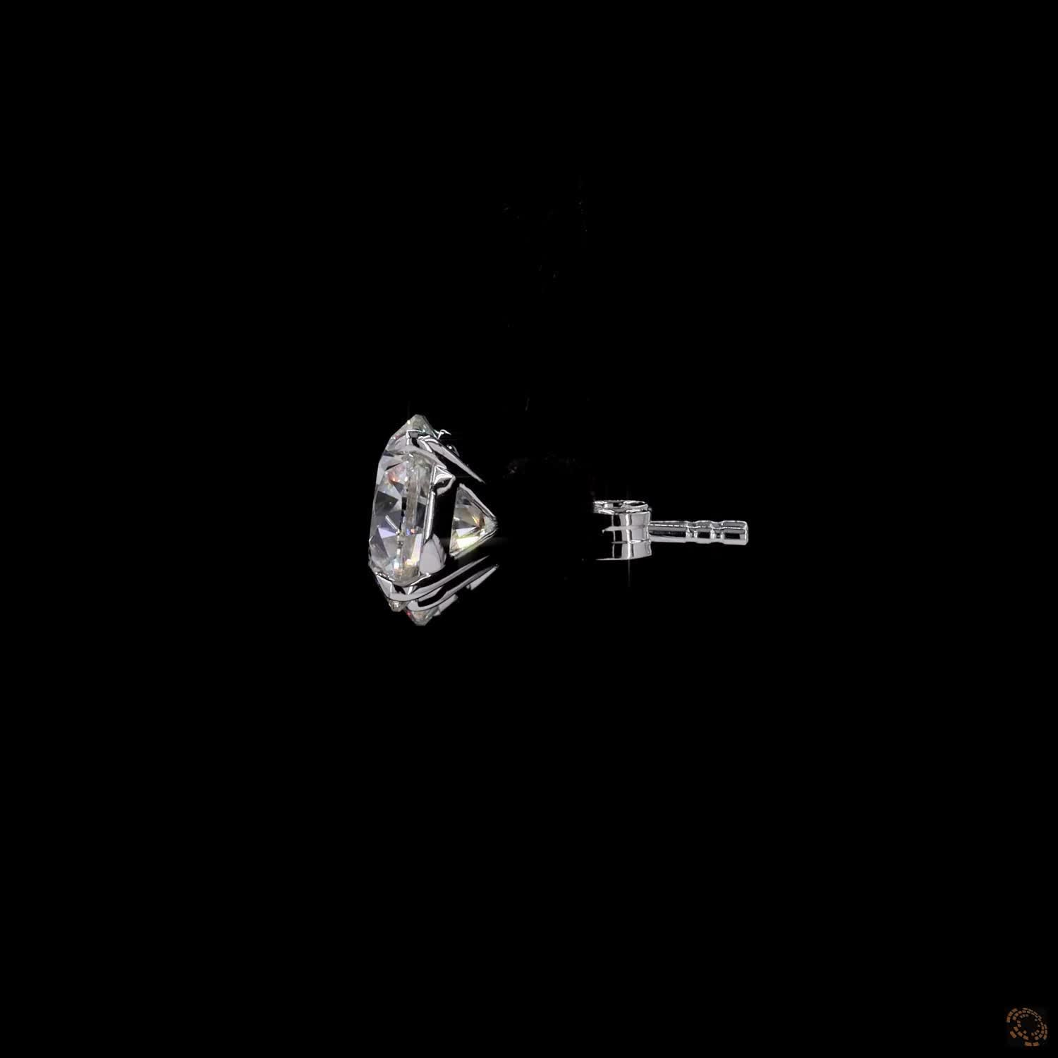 7.00 Ct Pear-Cut Diamond Solitaire Stud Earrings in White Gold