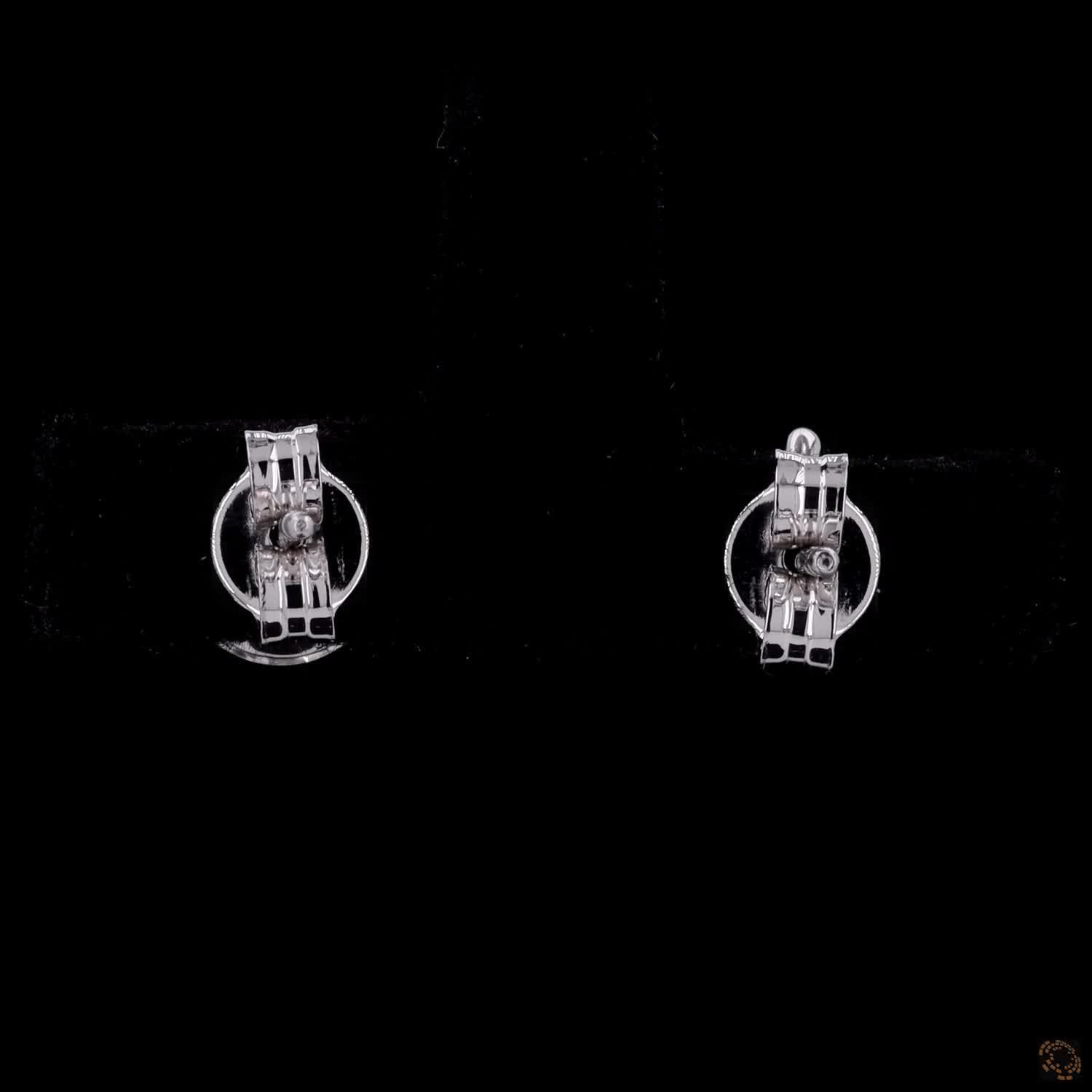 2.05 Ct 14K WHITE GOLD Round Shape Studs Earring