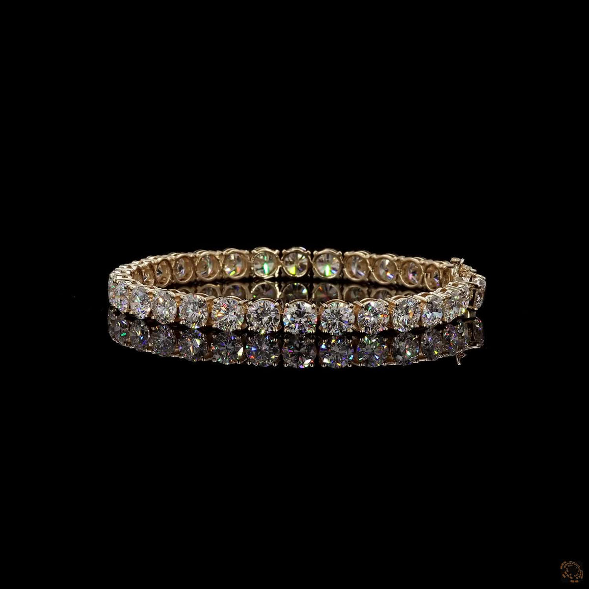 23.27 Classic Round Diamond Tennis Bracelet in Yellow Gold | Elegant Bridal & Anniversary Jewelry