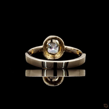 0.53 Ct ASSCHER SOLITAIRE DIAMOND ENGAGEMENT RING