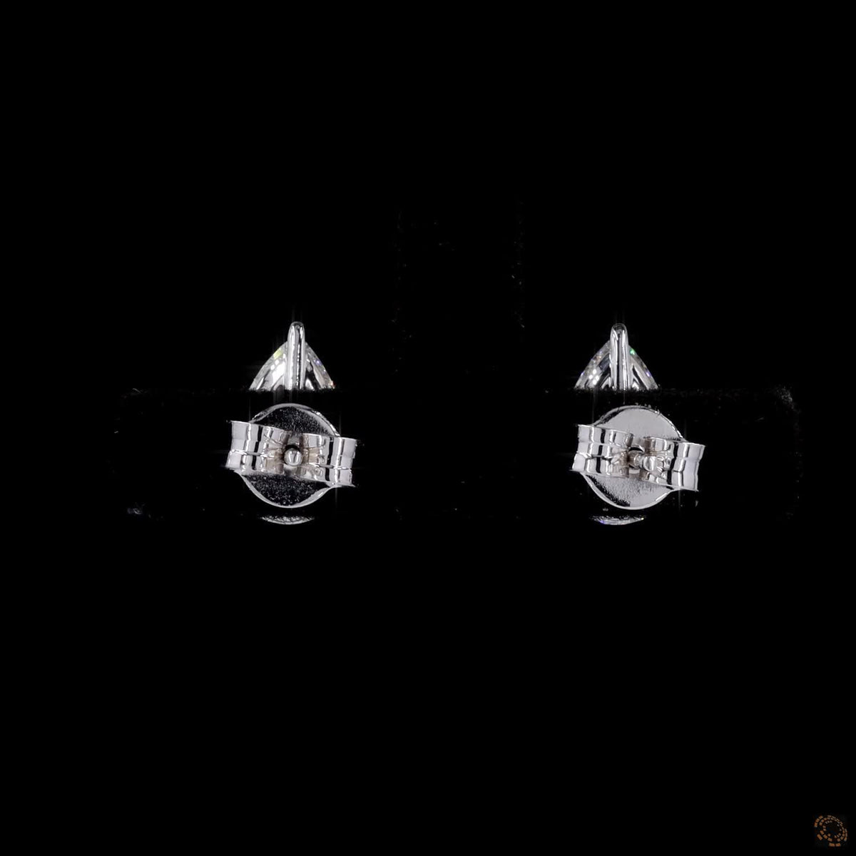 2.03 Ct Bezel-Set Pear Cut Solitaire Diamond Stud Earrings in White Gold