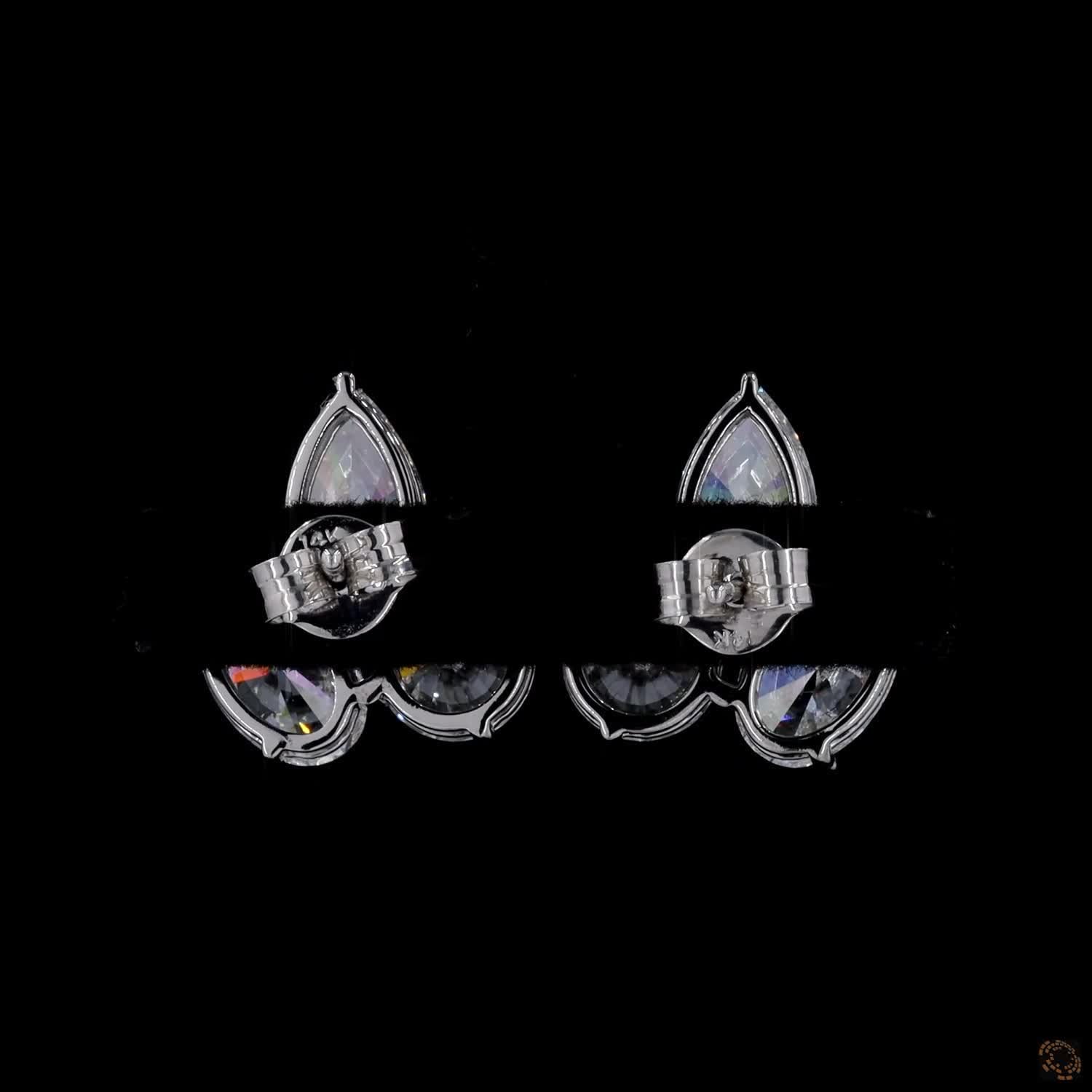 6.43 Cts Mixed Diamond Shape With Cluster Earrings