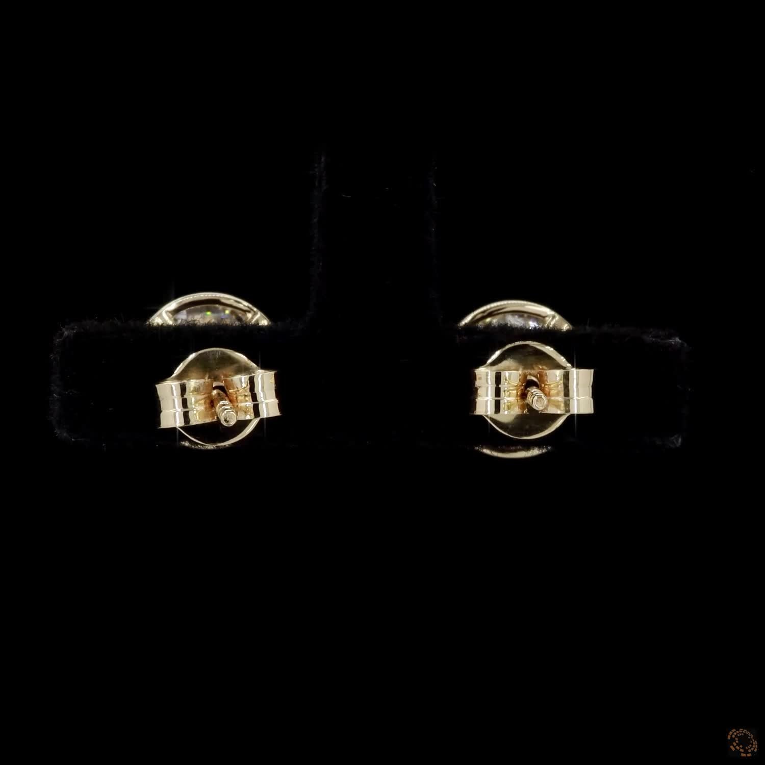 3.00 Ct Bezel Setting Diamond Stud Earrings