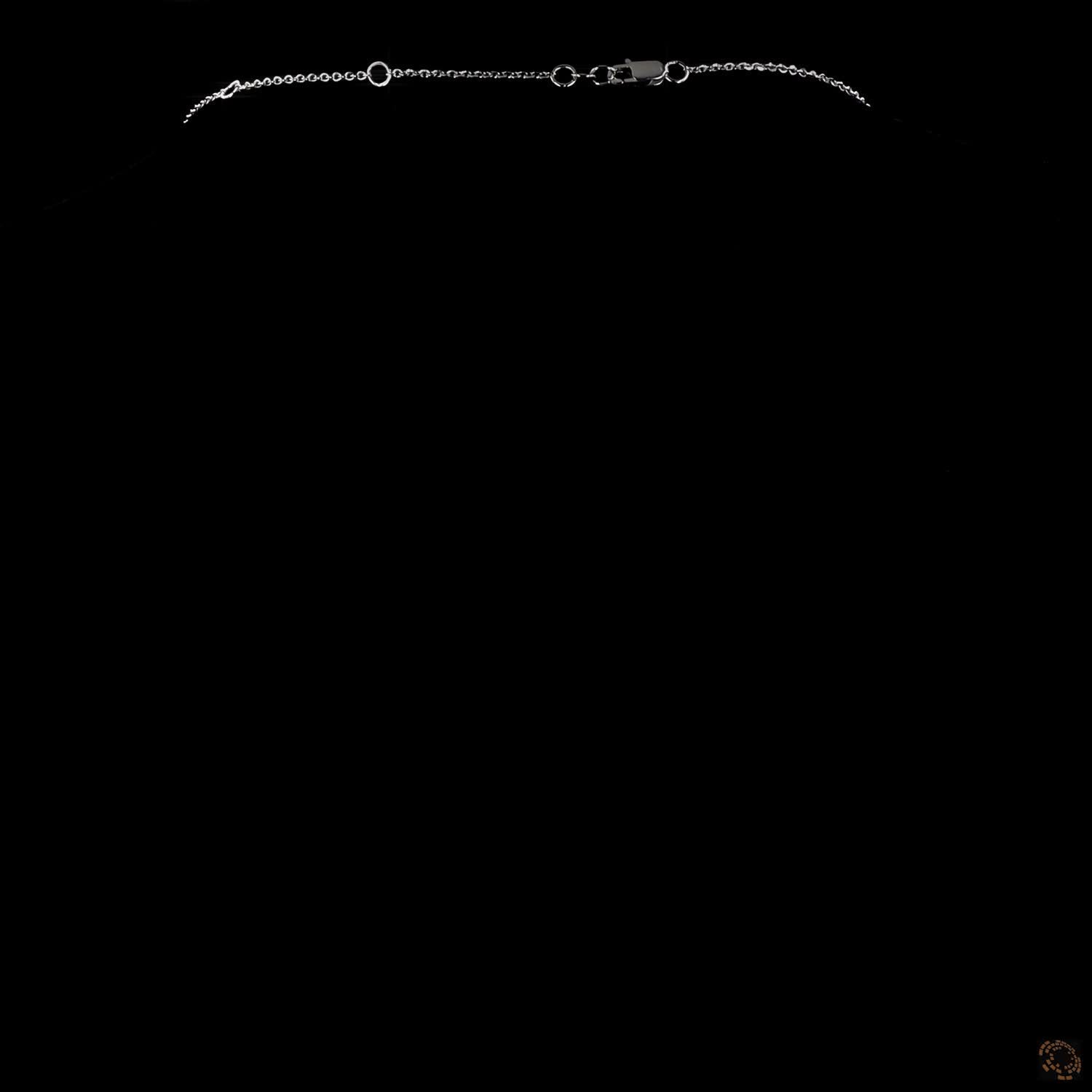 3.27 Cts Three Stone Diamond Pendant Necklace