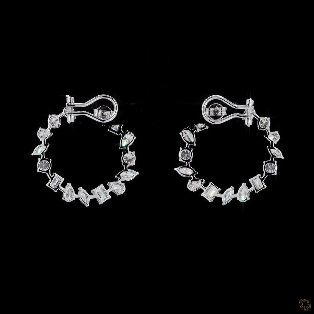 6.30 Ct DIAMOND HOOPS WITH ALTERNATING MIXED FANCY SHAPES