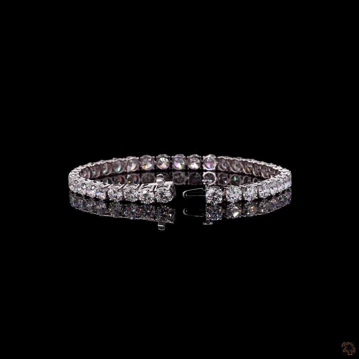 14.85 Ct Round Cut Classic Tennis Bracelet in 14K White Gold | 4-Prong Diamond Alternative Line Bracelet