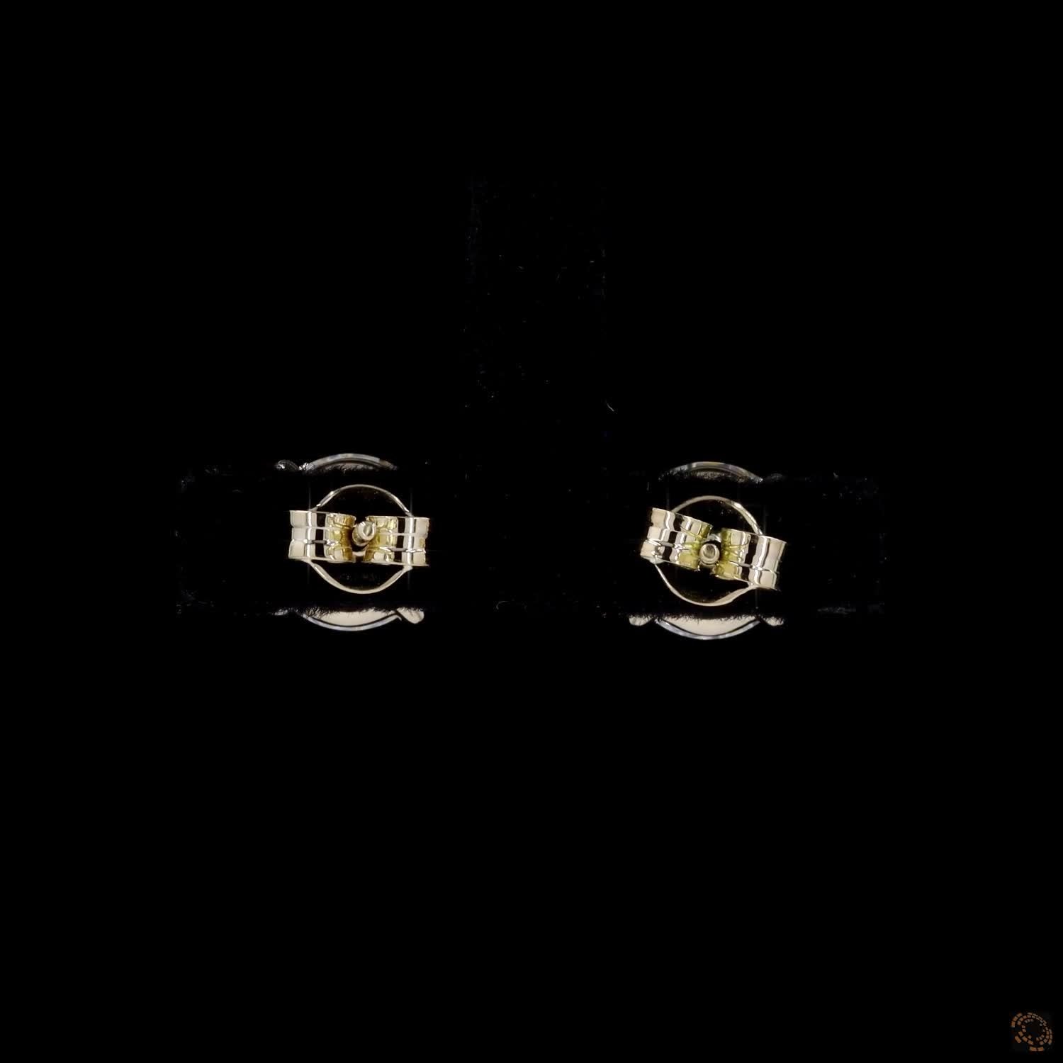 4.03 Ct 14K Yellow GOLD Round Shape Studs Earring