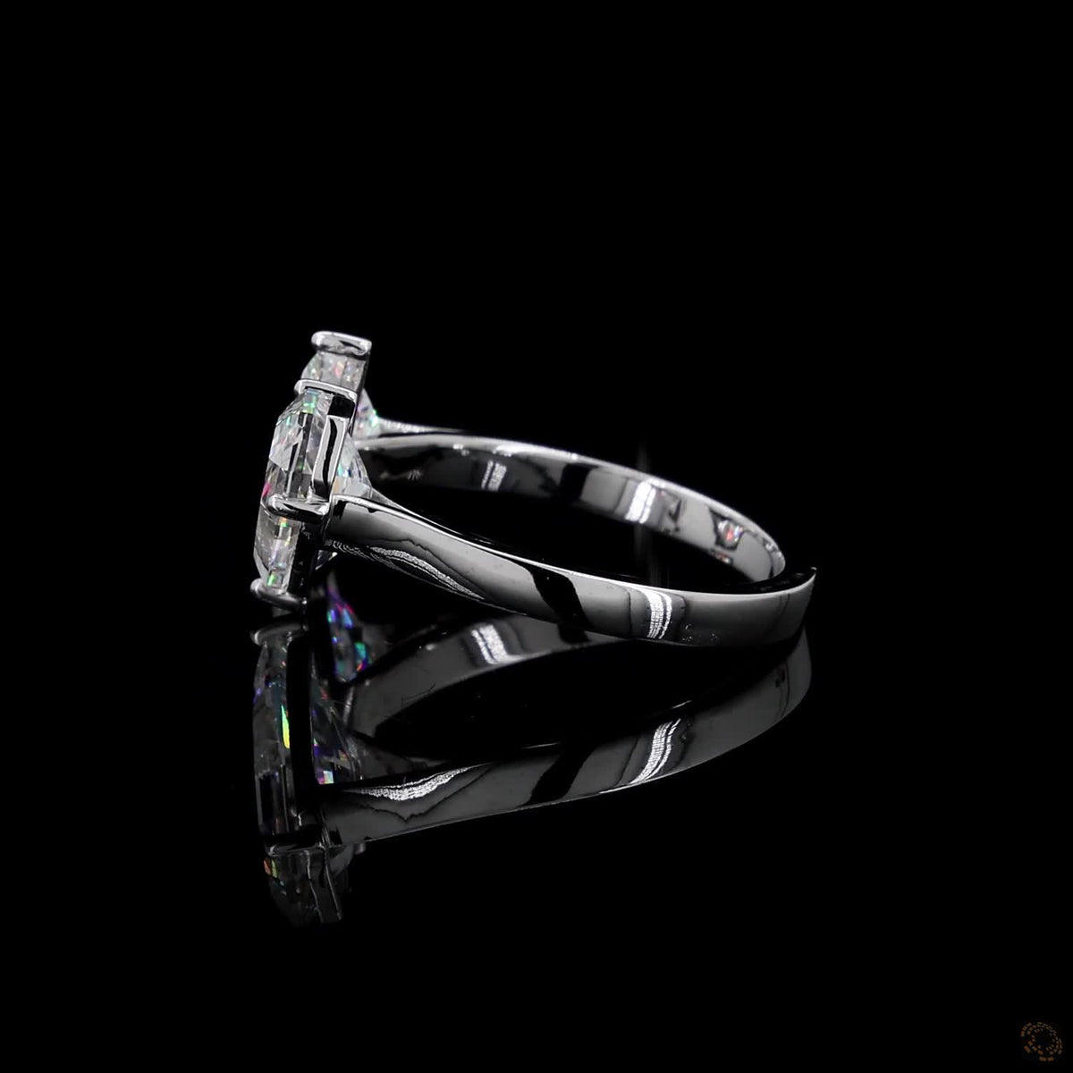 4.38 Ct Open cuff band with individually set basket prongs and protective V-prongs on the tips