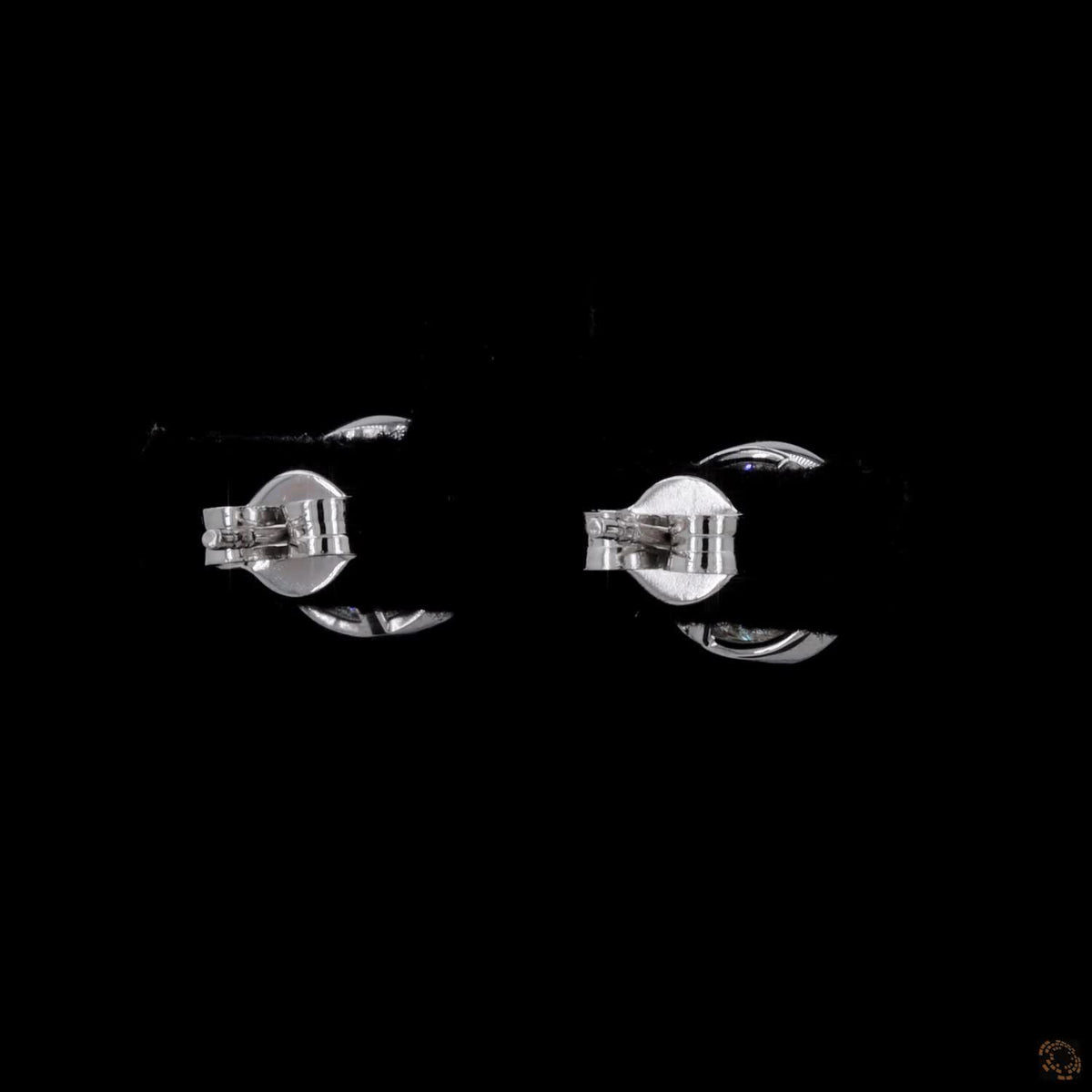 4 Ct 14K White Gold Round Cut Diamond Bezel Set Solitaire Stud Earrings