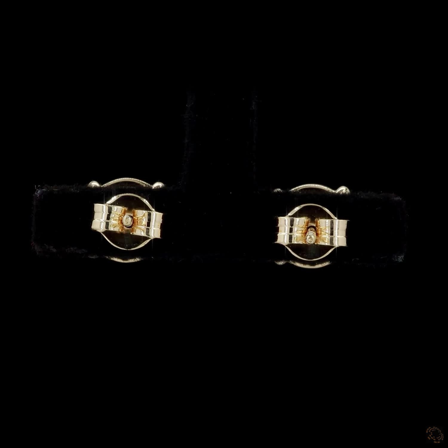 3.03 Ct Yellow Gold Bezel Round Cut Solitaire Studs