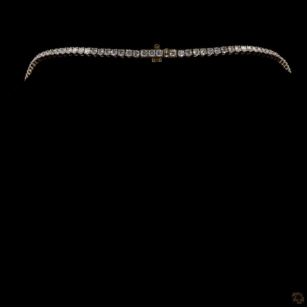 8.56Ct Round Cut Graduated Tennis Necklace