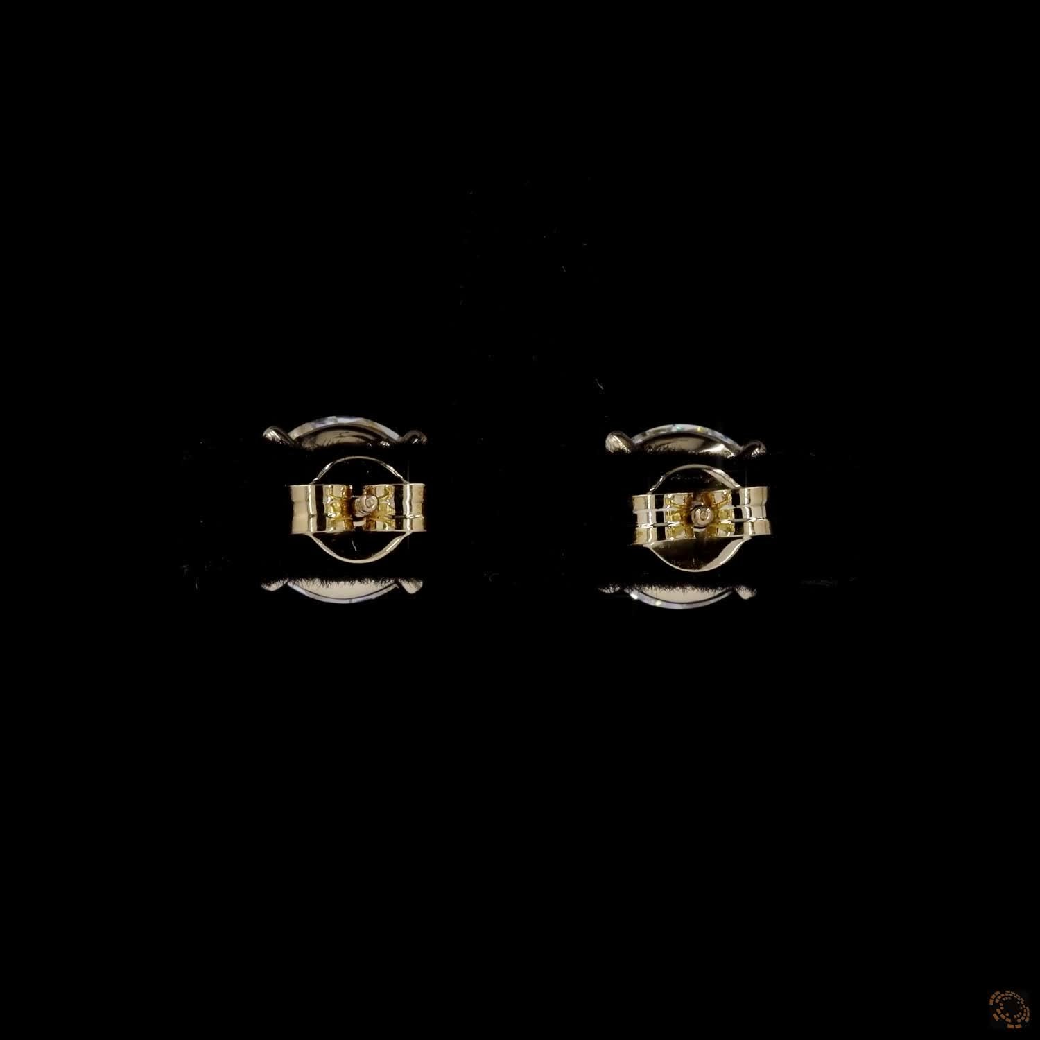5.09 Ct 3-Prong Martini Setting Round Diamond Stud Earrings