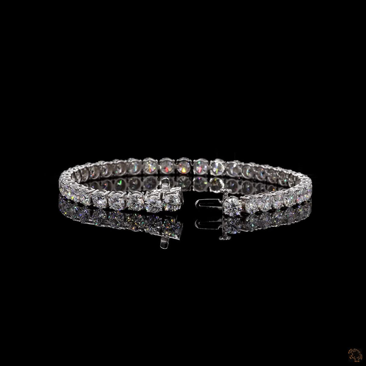 12.66 Ct White Gold Graduated Bezel Tennis Bracelet, Round Statement Bracelet, Vintage-Inspired Stackable Fine Jewelry, Luxury Gift for Her