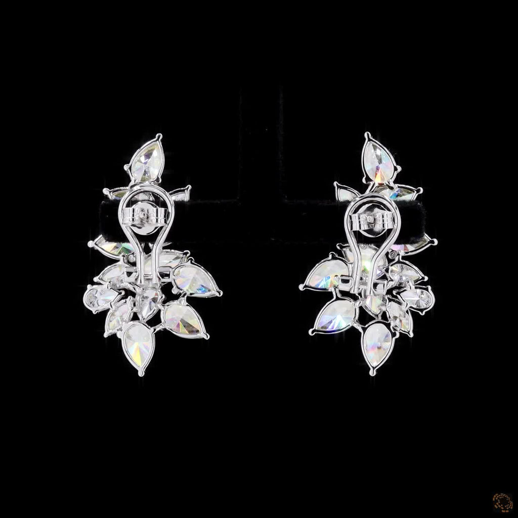13.11 Ct FANCY-SHAPED DIAMOND CLUSTER EARRINGS