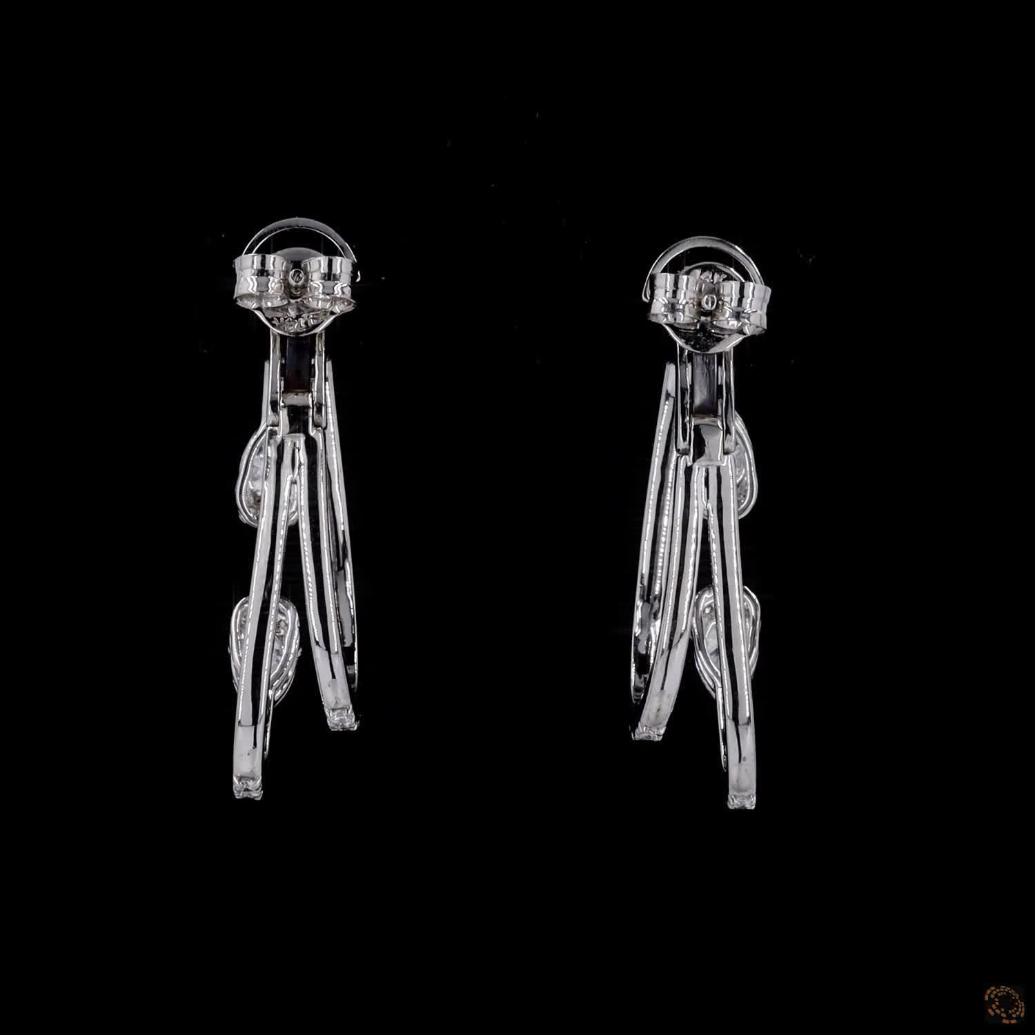 2.47 Cts Pear-Cut Diamond Drop Earrings in Luxurious White Gold