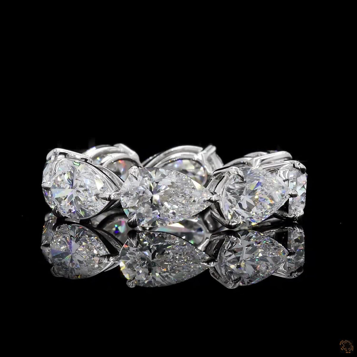 9.30 Ct Luxury Pear Shape Lab Grown Diamond Anniversary Ring | Fine Jewelry for Her