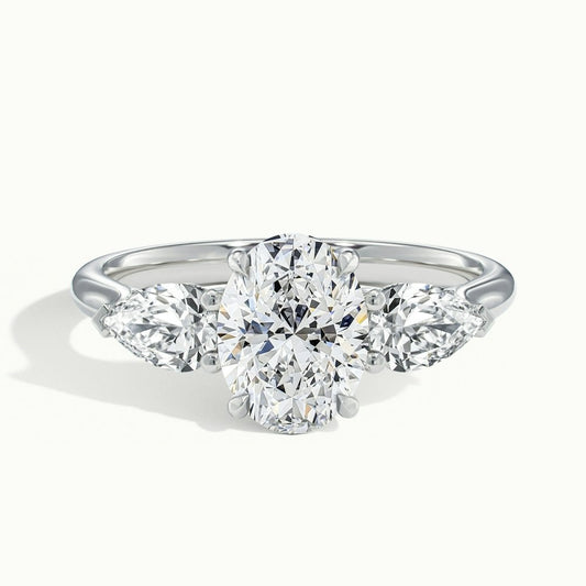 2.75 Ct In Round Bardot Scallop Engagement Ring