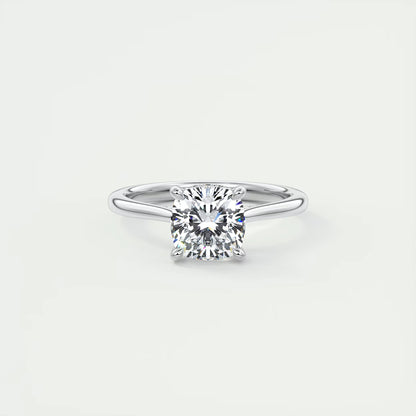 2.80 Ct The Cathedral Center Stone Cushion Hidden Halo Engagement Ring