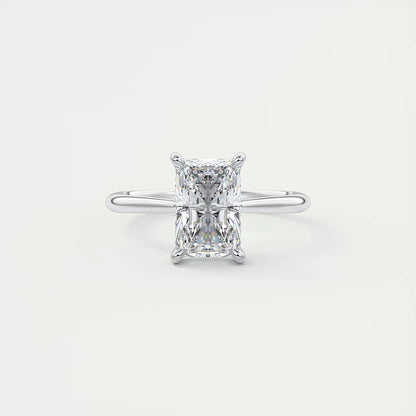 2.80 Ct The Cathedral Center Stone Radiant Hidden Halo Engagement Ring