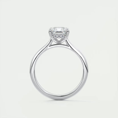 2.80 Ct The Cathedral Center Stone Radiant Hidden Halo Engagement Ring