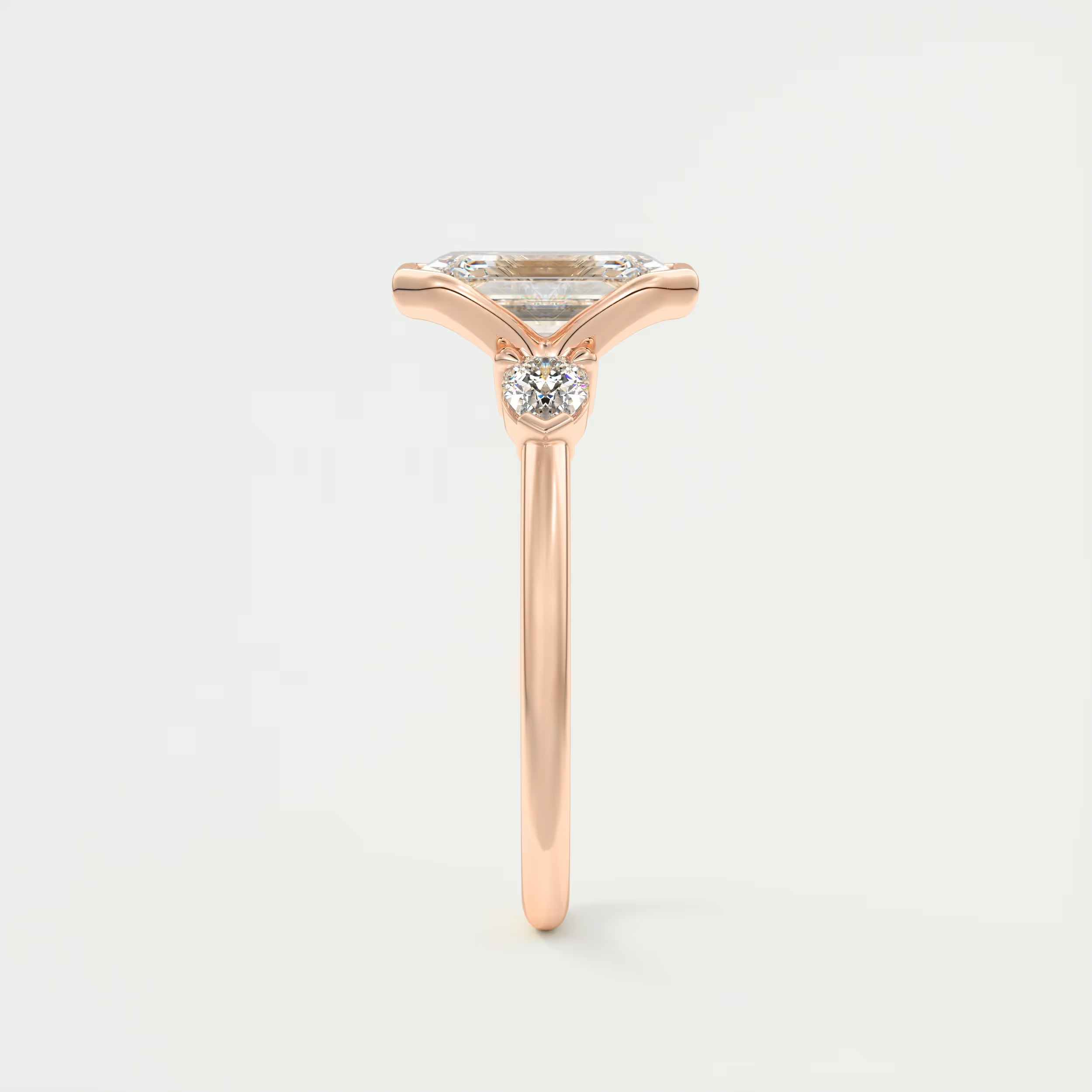 2.50Ct Center Stone Emerald & Side Stone Pear - Engagement Rings