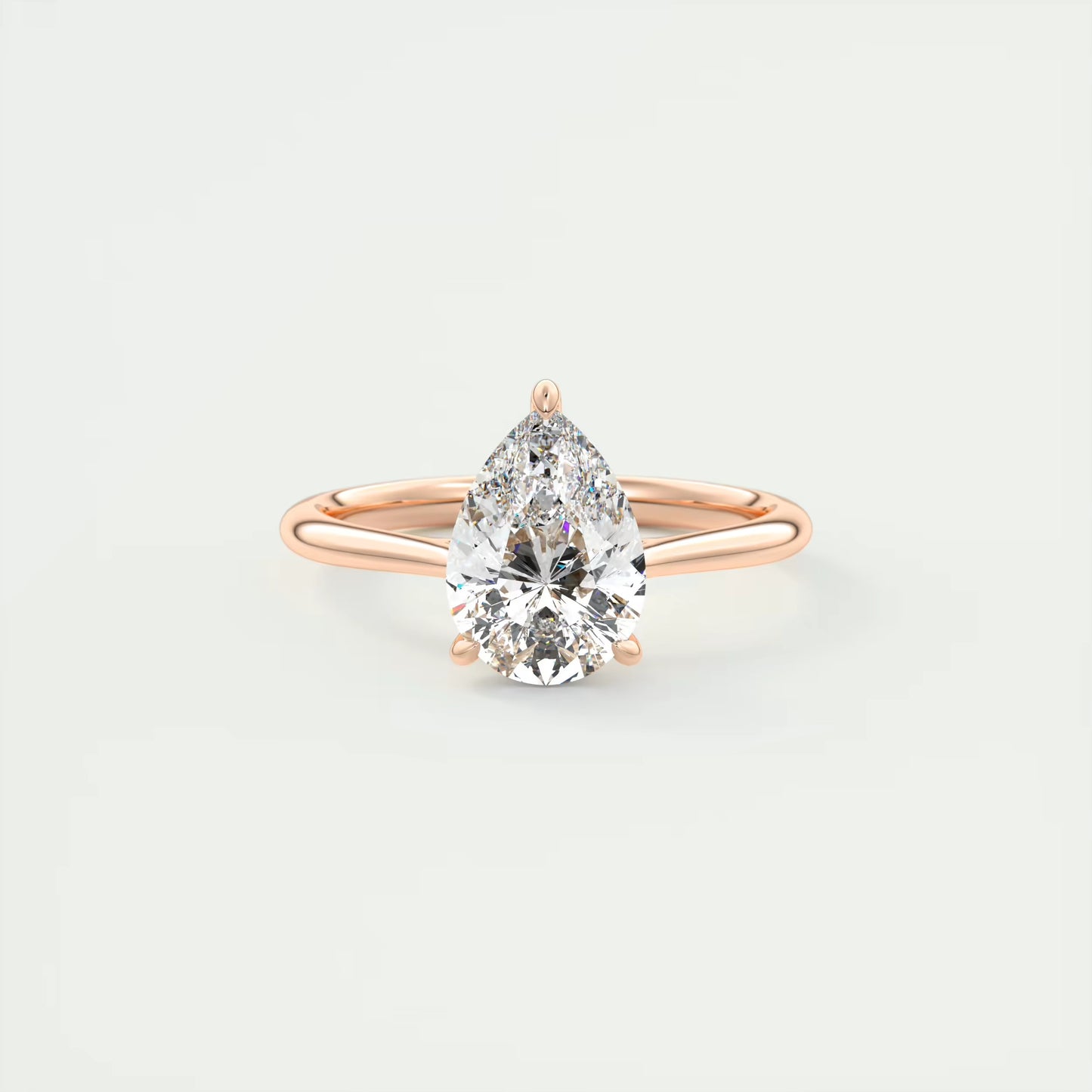 2.80 Ct The Cathedral Hidden Halo Pear Hidden Halo Cathedral Setting Engagement Ring