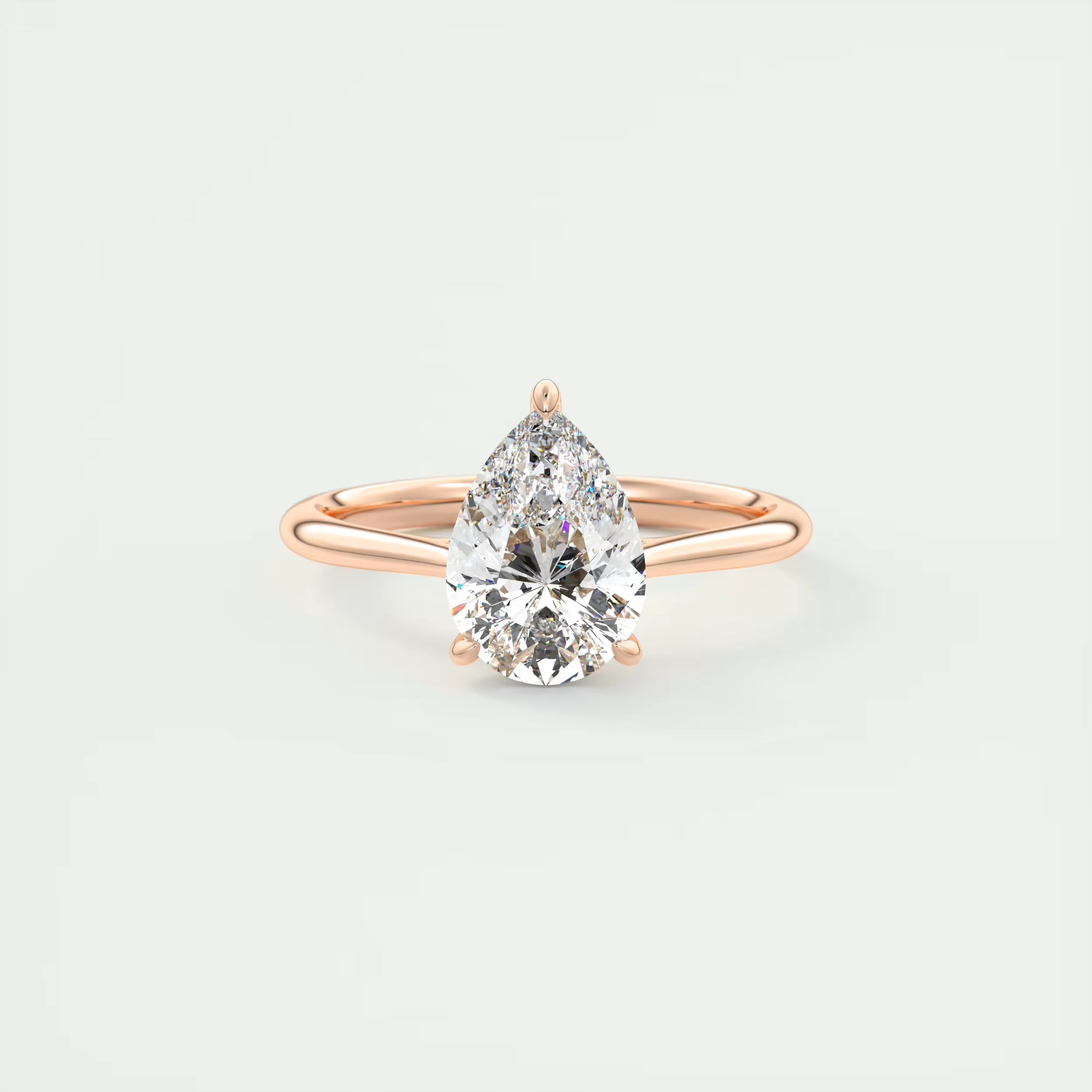 2.80 Ct The Cathedral Hidden Halo Pear Hidden Halo Cathedral Setting Engagement Ring