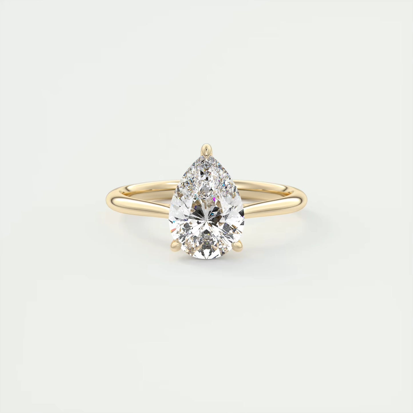 2.80 Ct The Cathedral Hidden Halo Pear Hidden Halo Cathedral Setting Engagement Ring