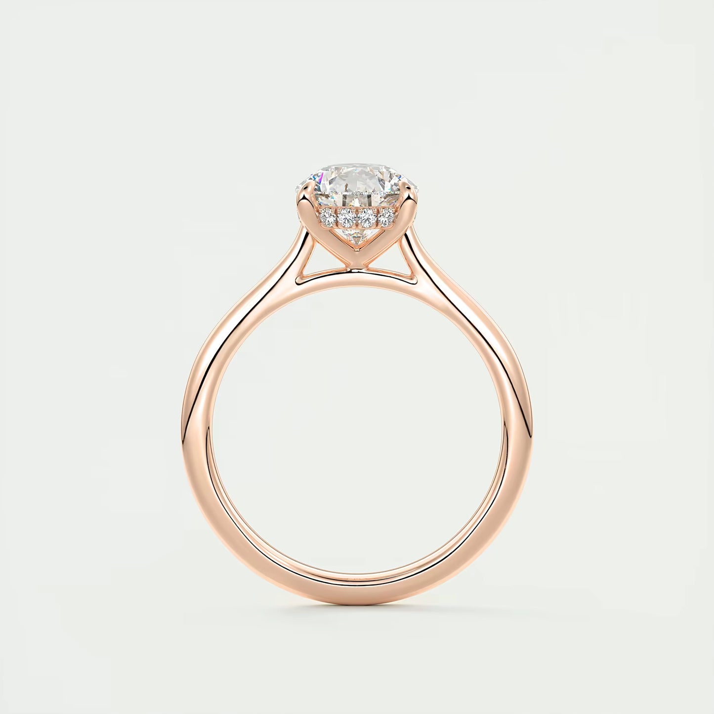 2.80 Ct The Cathedral Hidden Halo Pear Hidden Halo Cathedral Setting Engagement Ring