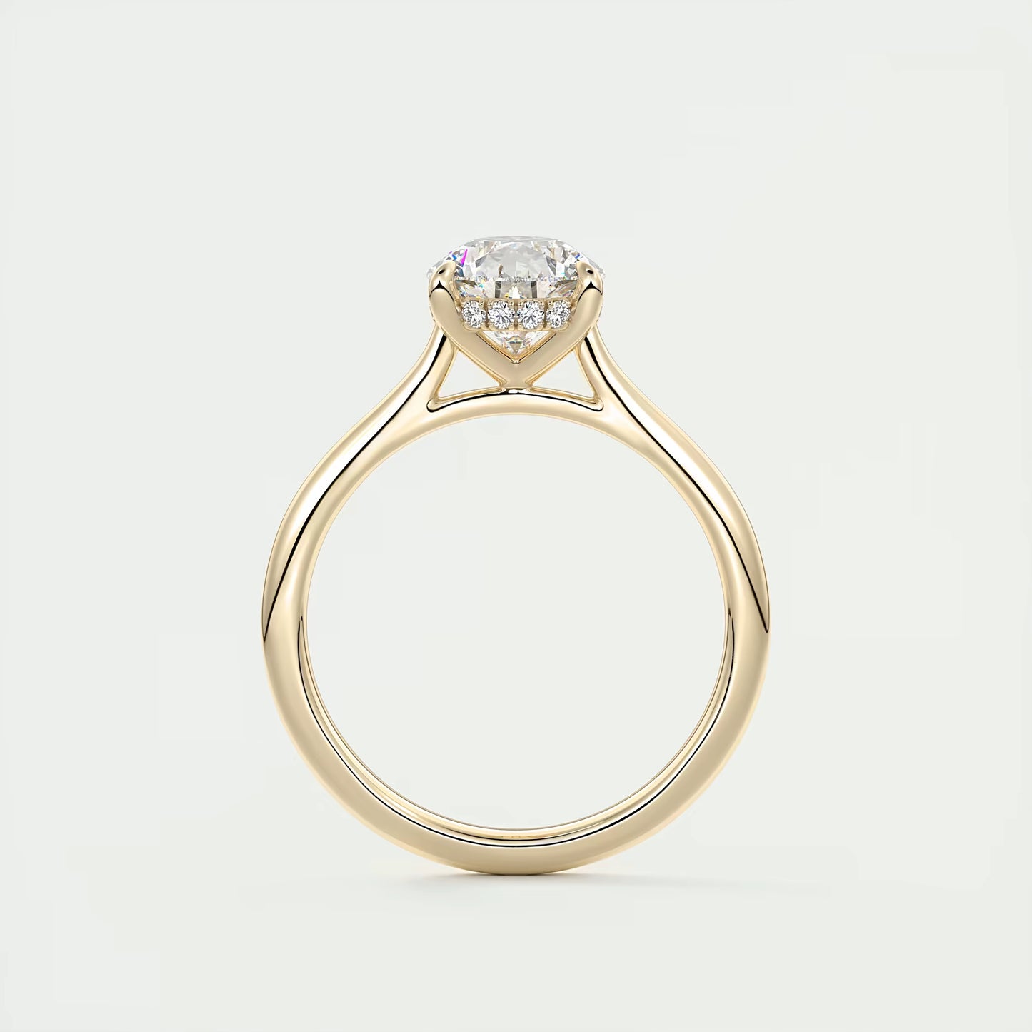 2.80 Ct The Cathedral Hidden Halo Pear Hidden Halo Cathedral Setting Engagement Ring