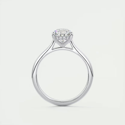 2.80 Ct The Cathedral Hidden Halo Pear Hidden Halo Cathedral Setting Engagement Ring